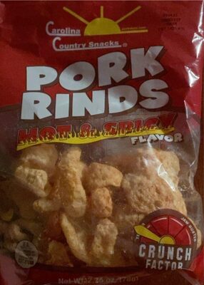 Carolina Pork Rinds Country Snacks, Hot & Spicy