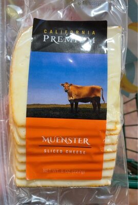 Muenster Sliced California Premium Cheese, Muenster