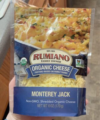 Monterey Jack Organic Shredded Cheese, Monterey Jack