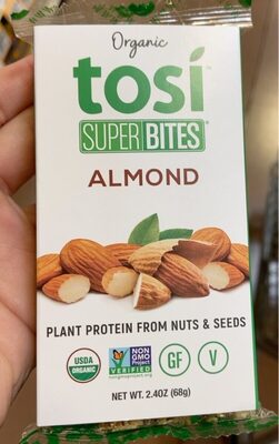 Almond Organic Plant Protein From Nuts & Seeds Super Bites, Almond