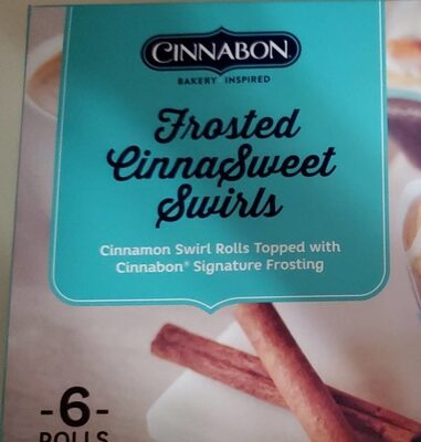 Frosted Cinnasweet Cinnamon Swirl Rolls Topped With Cinnabon Signature Frosting Swirls, Frosted Cinnasweet