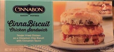Cinnabiscuit Chicken Sandwich Tender Fried Chicken On A Cinnamon Chip Biscuit With Cinnamon Sauce, Cinnabiscuit Chicken Sandwich