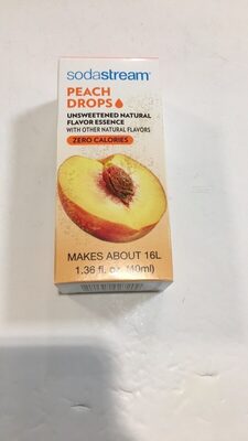Peach Drops Unsweetened Natural Flavor Essence, Peach