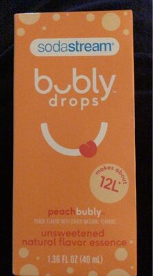Peachbubly Peach Flavor Bubly Drops, Peach