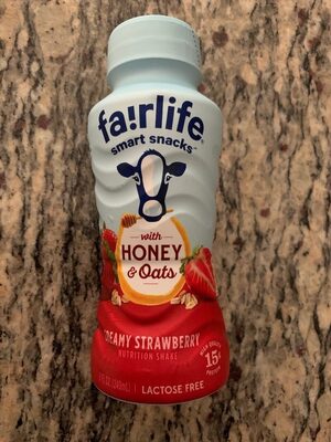 Creamy Strawberry Nutrition Shake With Honey & Oats, Creamy Strawberry