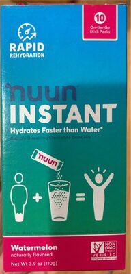 Watermelon Flavored Instant Hydrates 2-3X Faster Than Water Electrolyte Drink Mix, Watermelon