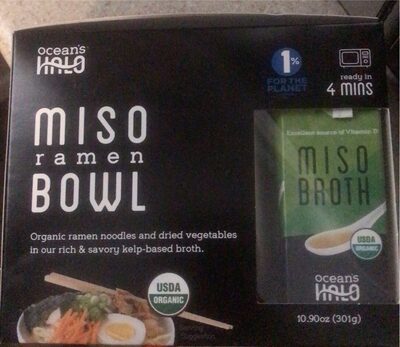 Miso Organic Ramen Noodles And Dried Vegetables In Our Rich & Savory Kelp-Based Broth Bowl, Miso
