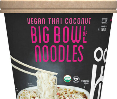 Vegan Thai Coconut Big Bowl Of Noodles, Thai Coconut