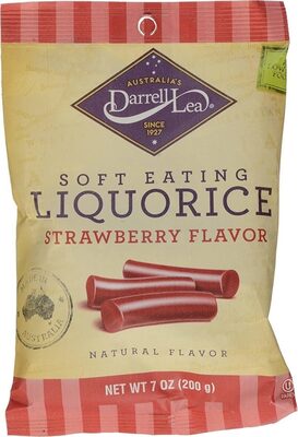 Strawberry Flavored Soft Australian Liquorice, Strawberry