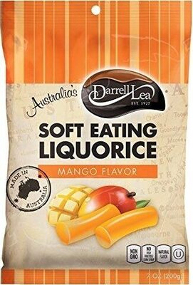 Mango Flavored Soft Australian Liquorice, Mango