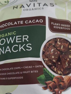 Chocolate Cacao Organic Power Snacks, Chocolate Cacao