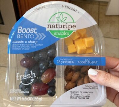 Classic 'N Sharp Grapes & Blueberries, Roasted Sea Salt Almonds, Sharp Cheddar Cheese Snacks, Classic 'N Sharp