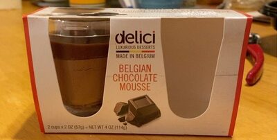Belgian Chocolate Mousse A Traditional Belgian Dessert Of Chocolate Whipped With Cream & Cookie Crumbles, Belgian Chocolate Mousse