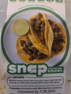 Steak Street Tacos & Spanish Rice Pilaf With Salsa Verde, Steak