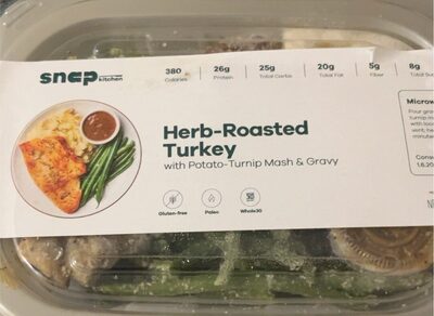 Herb-Roasted Turkey With Potato-Turnip Mash & Gravy, Herb-Roasted