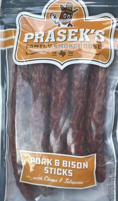 Pork & Bison Sticks With Cheese & Jalapeno, Pork & Bison With Cheese & Jalapeno