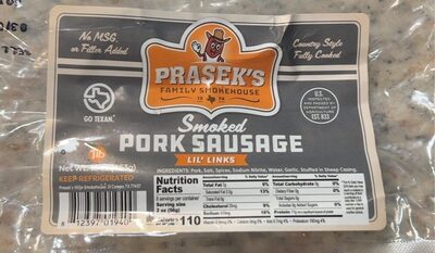 Smoked Pork Sausage Lil' Links, Smoked Pork