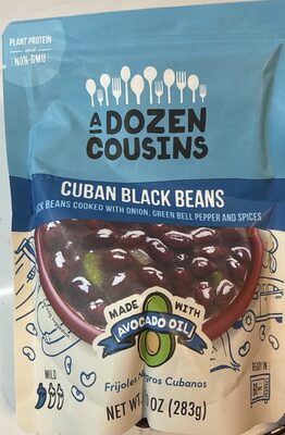 Mild Cuban Black Beans Slow Simmered With Onions, Bell Peppers And Spices, Mild Cuban Black Beans