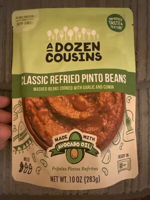 Mild Classic Refried Pinto Beans Mashed Beans Slow Simmered With Spices And Mild Green Chilies, Mild Classic Refried