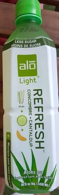 Light Refresh Cucumber + Cantaloupe Aloe Vera Juice Drink, Light Refresh