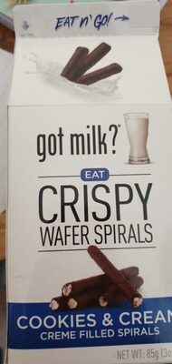 Cookies & Cream Crispy Wafer Spirals, Cookies & Cream