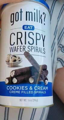 Cookies & Cream Crispy Wafer Spirals, Cookies; Cream