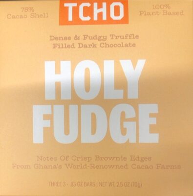 75% Cacao Shell Holy Fudge Dense & Fudgy Truffle Filled Dark Chocolate, Holy Fudge