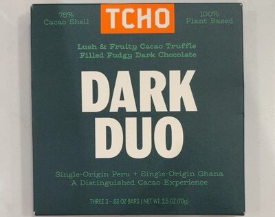Dark Duo 75% Cacao Shell Bars, Dark Duo