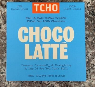 Choco Latte Rich & Bold Coffee Truffle Filled Oat Milk Chocolate Bars, Choco Latte