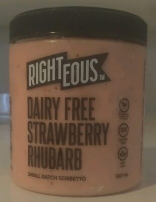 Dairy Free Strawberry Rhubarb Small Batch Sorbetto, Strawberry Rhubarb