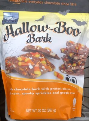 Milk Chocolate Hallow-Boo Bark With Pretzel Pieces, Candy Corn, Spooky Sprinkles And Googly Eyes, Milk Chocolate