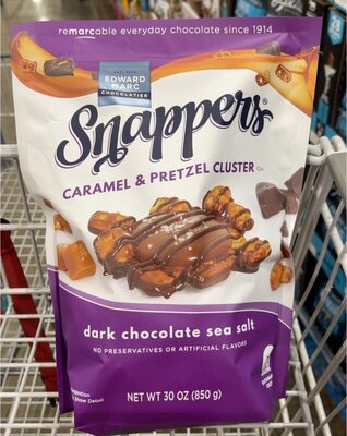 Dark Chocolate Sea Salt Caramel & Pretzel Cluster, Dark Chocolate Sea Salt