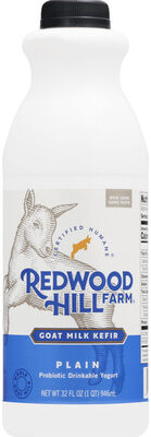 Plain Goat Milk Kefir Probiotic Drinkable Yogurt, Plain