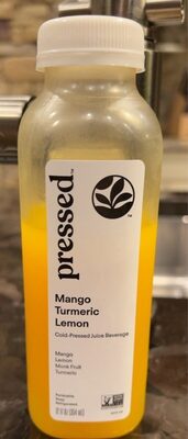 Mango, Turmeric, Lemon Cold-Pressed Juice Beverage, Mango, Turmeric, Lemon