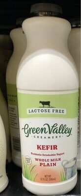 Plain Lactose Free Whole Milk Kefir Probiotic Drinkable Yogurt, Plain