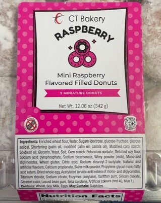 Mini Raspberry Flavored Filled Donuts, Mini Raspberry