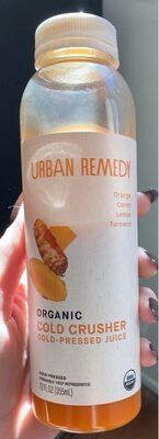 Cold Crusher Orange, Carrot, Lemon, Turmeric Organic Cold-Pressed Juice, Cold Crusher