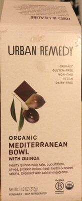 Mediterranean Organic Bowl With Quinoa, Mediterranean With Quinoa