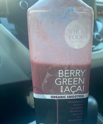 Berry Green With Acai Organic Smoothie, Berry Green With Acai