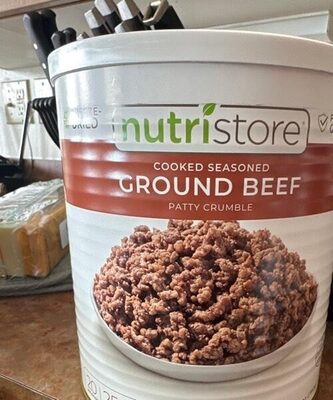 Cooked Seasoned Ground Beef Patty Crumble, Ground Beef