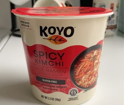 Spicy Kimchi Rice Ramen Noodle Soup, Spicy Kimchi
