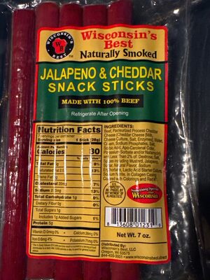 Jalapeno & Cheddar Snack Sticks, Smoked