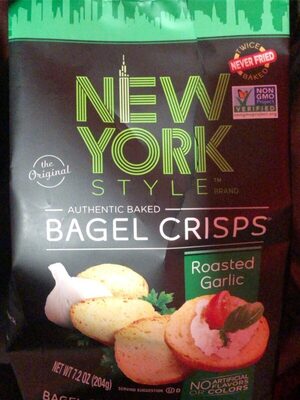 Authentic Baked Bagel Crisps, Roasted Garlic