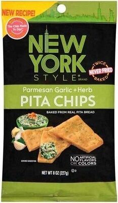 New York Style, Parmesan Garlic + Herb Pita Chips
