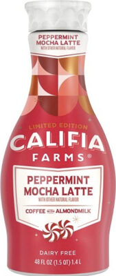 Peppermint Mocha Latte Coffee With Almondmilk, Peppermint Mocha Latte