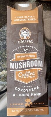 Unsweetened Mushroom Blend Cold Brew Black Coffee, Unsweetened Mushroom Blend