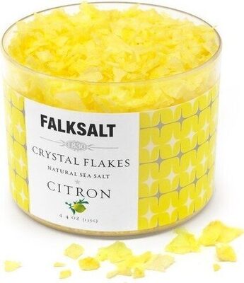 Citron Crystal Flakes Natural Sea Salt, Citron