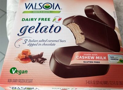 Italian Salted Caramel Dipped In Chocolate Bars Gelato Non Dairy Frozen Dessert, Italian Salted Caramel Dipped In Chocolate
