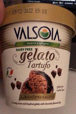 Tartufo Creamy Cocoa And Hazelnut Gelato With Chocolate Flavored Chips Non Dairy Frozen Dessert, Tartufo