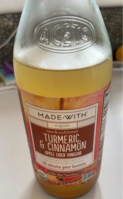 Raw & Unfiltered Turmeric, & Cinnamon Apple Cider Vinegar, Turmeric, & Cinnamon